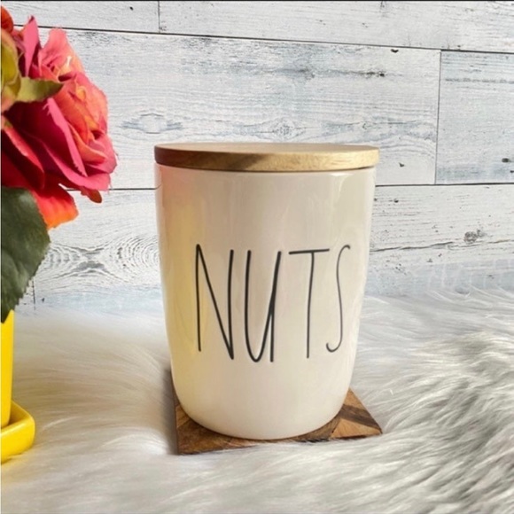 Rae Dunn NUTS Cellar Farmhouse Canister Home Decor - Picture 1 of 7